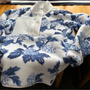 Dudley Stephen’s Floral Blue and White Women's Sweater